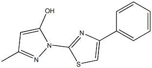 3-METHYL-1-(4-PHENYL-1,3-THIAZOL-2-YL)-1H-PYRAZOL-5-OL Struktur