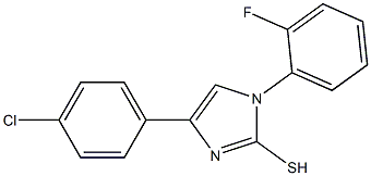 4-(4-CHLORO-PHENYL)-1-(2-FLUORO-PHENYL)-1H-IMIDAZOLE-2-THIOL Struktur