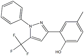 4-METHYL-2-[1-PHENYL-5-(TRIFLUOROMETHYL)-1H-PYRAZOL-3-YL]PHENOL Struktur