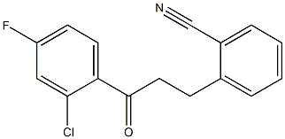 2'-CHLORO-3-(2-CYANOPHENYL)-4'-FLUOROPROPIOPHENONE Struktur