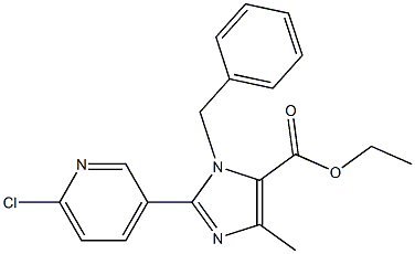 3-BENZYL-2-(6-CHLORO-PYRIDIN-3-YL)-5-METHYL-3H-IMIDAZOLE-4-CARBOXYLIC ACID ETHYL ESTER Struktur