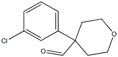 4-(3-CHLORO-PHENYL)-TETRAHYDRO-PYRAN-4-CARBALDEHYDE Struktur