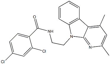 2,4-DICHLORO-N-[2-(2,4-DIMETHYL-9H-PYRIDO[2,3-B]INDOL-9-YL)ETHYL]BENZAMIDE Struktur