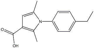 1-(4-ETHYLPHENYL)-2,5-DIMETHYL-1H-PYRROLE-3-CARBOXYLIC ACID Struktur