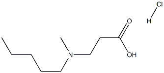 3-(N-METHYLPENTYLAMINO)PROPIONIC ACID HYDROCHLORIDE Struktur