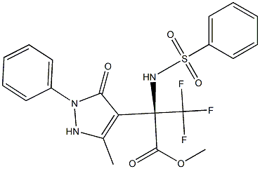 METHYL 3,3,3-TRIFLUORO-2-(2,3-DIHYDRO-5-METHYL-3-OXO-2-PHENYLPYRAZOL-4-YL)-N-(PHENYLSULFONYL)ALANINATE Struktur