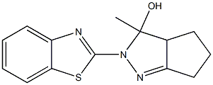 2-(1,3-BENZOTHIAZOL-2-YL)-3-METHYL-2,3,3A,4,5,6-HEXAHYDROCYCLOPENTA[C]PYRAZOL-3-OL Struktur