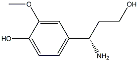 (S)-4-(1-AMINO-3-HYDROXY-PROPYL)-2-METHOXY-PHENOL Struktur