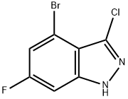 4-BROMO-3-CHLORO-6-FLUORO-(1H)INDAZOLE Struktur