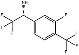 (1R)-2,2,2-TRIFLUORO-1-[3-FLUORO-4-(TRIFLUOROMETHYL)PHENYL]ETHYLAMINE Struktur