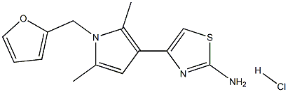 4-[1-(2-FURYLMETHYL)-2,5-DIMETHYL-1H-PYRROL-3-YL]-1,3-THIAZOL-2-AMINE HYDROCHLORIDE Struktur