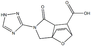 4-OXO-3-(1H-[1,2,4]TRIAZOL-3-YL)-10-OXA-3-AZA-TRICYCLO[5.2.1.0(1,5)]DEC-8-ENE-6-CARBOXYLIC ACID Struktur