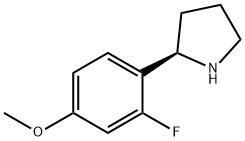 1-((2R)PYRROLIDIN-2-YL)-2-FLUORO-4-METHOXYBENZENE Struktur