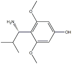 4-((1S)-1-AMINO-2-METHYLPROPYL)-3,5-DIMETHOXYPHENOL Struktur