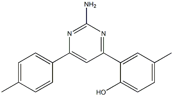 2-(2-AMINO-6-P-TOLYLPYRIMIDIN-4-YL)-4-METHYLPHENOL Struktur