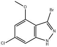 3-BROMO-6-CHLORO-4-METHOXYINDAZOLE Struktur