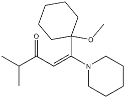 1-(1-METHOXY-CYCLOHEXYL)-4-METHYL-1-PIPERIDIN-1-YL-PENT-1-EN-3-ONE Struktur