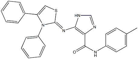 (Z)-5-(3,4-DIPHENYLTHIAZOL-2(3H)-YLIDENEAMINO)-N-P-TOLYL-1H-IMIDAZOLE-4-CARBOXAMIDE Struktur