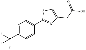 2-(2-[4-(TRIFLUOROMETHYL)PHENYL]-1,3-THIAZOL-4-YL)ACETIC ACID Struktur