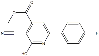 METHYL 3-CYANO-6-(4-FLUOROPHENYL)-2-HYDROXYPYRIDINE-4-CARBOXYLATE Struktur