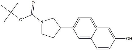 1-BOC-3-(6-HYDROXY-NAPHTHALEN-2-YL)-PYRROLIDINE Struktur