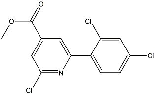 METHYL 2-CHLORO-6-(2,4-DICHLOROPHENYL)PYRIDINE-4-CARBOXYLATE Struktur