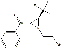 TRANS-2-BENZOYL-1-(2-HYDROXYETHYL)-3-(TRIFLUOROMETHYL)AZIRIDINE Struktur