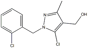 [5-CHLORO-1-(2-CHLOROBENZYL)-3-METHYL-1H-PYRAZOL-4-YL]METHANOL Struktur