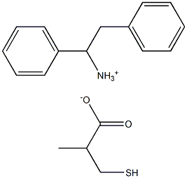 3-MERCAPTO-2-METHYLPROPANOIC ACID 1,2-DIPHENYLETHYLAMINE SALT Struktur