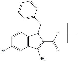 3-AMINO-1-BENZYL-5-CHLORO-1H-INDOLE-2-CARBOXYLIC ACID TERT-BUTYL ESTER Struktur