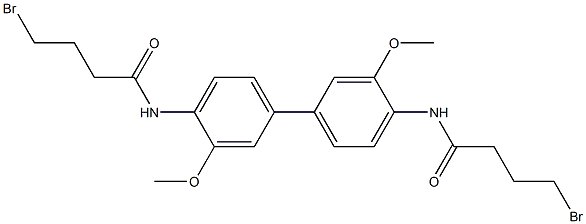 4-BROMO-N-[4'-(4-BROMO-BUTYRYLAMINO)-3,3'-DIMETHOXY-BIPHENYL-4-YL]-BUTYRAMIDE Struktur