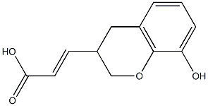 (2E)-3-(8-HYDROXY-3,4-DIHYDRO-2H-CHROMEN-3-YL)ACRYLIC ACID Struktur