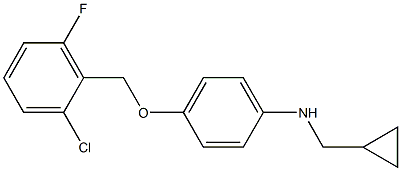 (1R)(4-[(2-CHLORO-6-FLUOROPHENYL)METHOXY]PHENYL)CYCLOPROPYLMETHYLAMINE Struktur