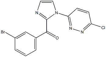 (3-BROMOPHENYL)[1-(6-CHLOROPYRIDAZIN-3-YL)-1H-IMIDAZOL-2-YL]METHANONE Struktur