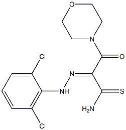 (2Z)-2-[(2,6-DICHLOROPHENYL)HYDRAZONO]-3-MORPHOLIN-4-YL-3-OXOPROPANETHIOAMIDE Struktur