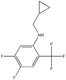 (1R)[4,5-DIFLUORO-2-(TRIFLUOROMETHYL)PHENYL]CYCLOPROPYLMETHYLAMINE Struktur