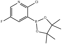 2-CHLORO-5-FLUOROPYRIDINE-3-BORONIC ACID PINACOL ESTER Struktur