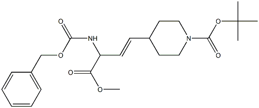 1-BOC-4-(3-CBZ-AMINO-3-METHOXYCARBONYLPROPENYL)PIPERIDINE Struktur