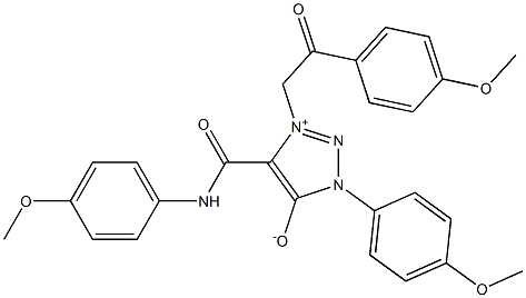 3-(4-METHOXYPHENYL)-1-(2-(4-METHOXYPHENYL)-2-OXOETHYL)-5-(4-METHOXYPHENYLCARBAMOYL)-3H-1,2,3-TRIAZOL-1-IUM-4-OLATE Struktur