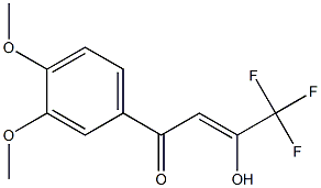 (2Z)-1-(3,4-DIMETHOXYPHENYL)-4,4,4-TRIFLUORO-3-HYDROXYBUT-2-EN-1-ONE Struktur