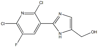 2-(2,6-DICHLORO-5-FLUOROPYRIDIN-3-YL)-5-HYDROXYMETHYLIMIDAZOLE Struktur