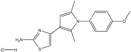 4-[1-(4-METHOXYPHENYL)-2,5-DIMETHYL-1H-PYRROL-3-YL]-1,3-THIAZOL-2-AMINE HYDROCHLORIDE Struktur