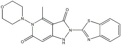 2-(1,3-BENZOTHIAZOL-2-YL)-4-METHYL-5-MORPHOLIN-4-YL-1H-PYRAZOLO[4,3-C]PYRIDINE-3,6(2H,5H)-DIONE Struktur