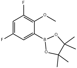 3,5-DIFLUORO-2-METHOXYPHENYLBORONIC ACID, PINACOL ESTER Struktur