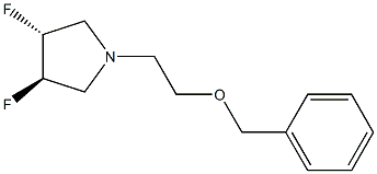 (3R,4R)-1-(2-BENZYLOXYETHYL)-3,4-DIFLUOROPYRROLIDINE Struktur