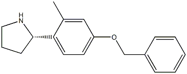 1-((2S)PYRROLIDIN-2-YL)-2-METHYL-4-(PHENYLMETHOXY)BENZENE Struktur