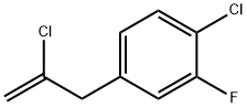 2-CHLORO-3-(4-CHLORO-3-FLUOROPHENYL)-1-PROPENE Struktur