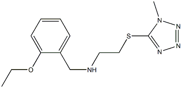 N-(2-ETHOXYBENZYL)-2-((1-METHYL-1H-TETRAZOL-5-YL)THIO)ETHANAMINE Struktur