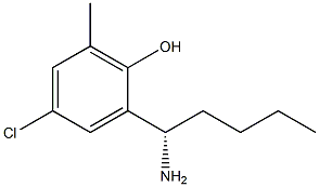 2-((1S)-1-AMINOPENTYL)-4-CHLORO-6-METHYLPHENOL Struktur