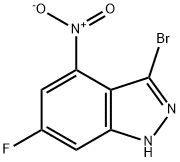 3-BROMO-6-FLUORO-4-NITROINDAZOLE Struktur